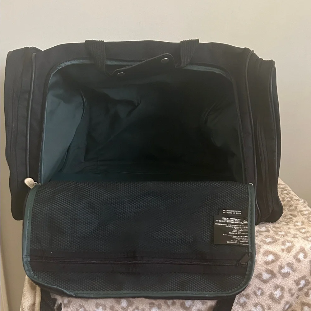 Sleek Black Travel Duffel Bag